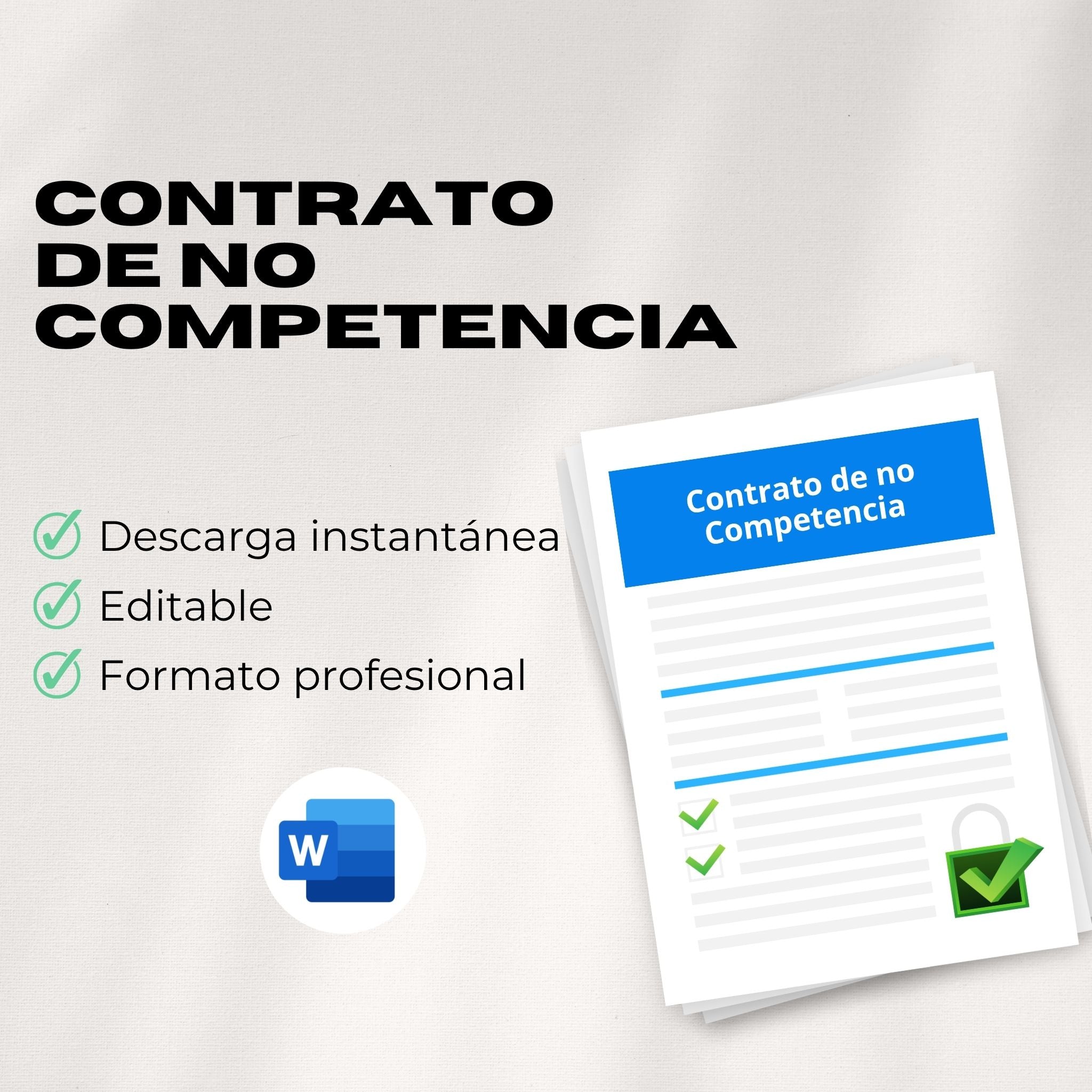 Contrato de No Competencia – Plantilla Editable en Word