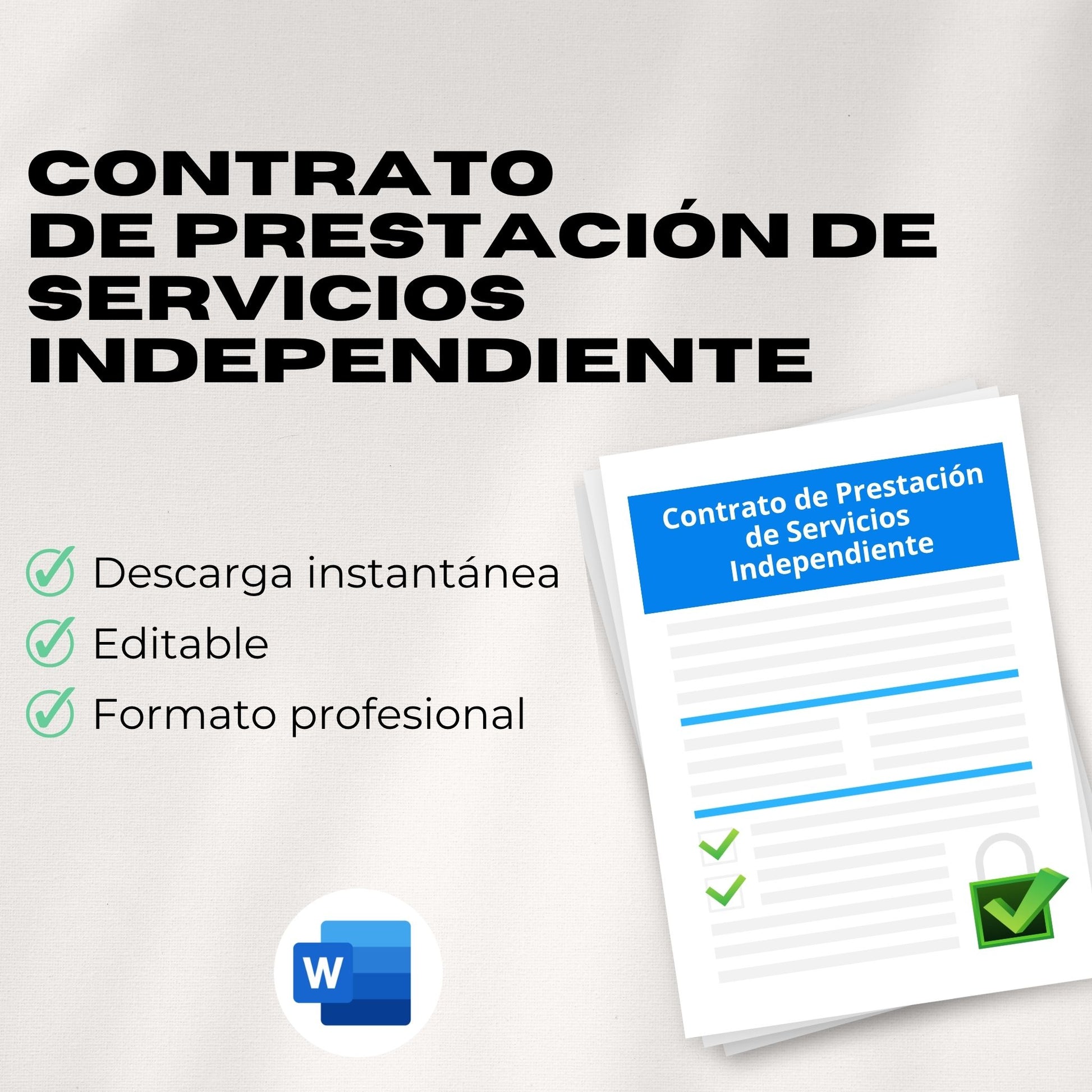 Contrato de Prestación de Servicios Independiente – Plantilla Editable en Word