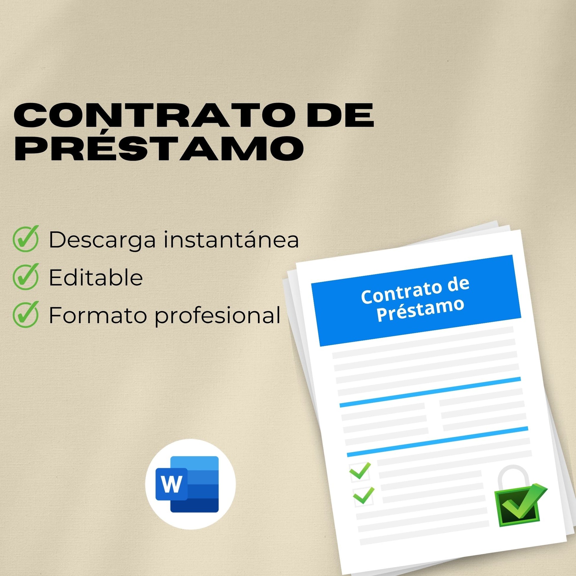 Contrato de Prestamo – Plantilla Editable en Word