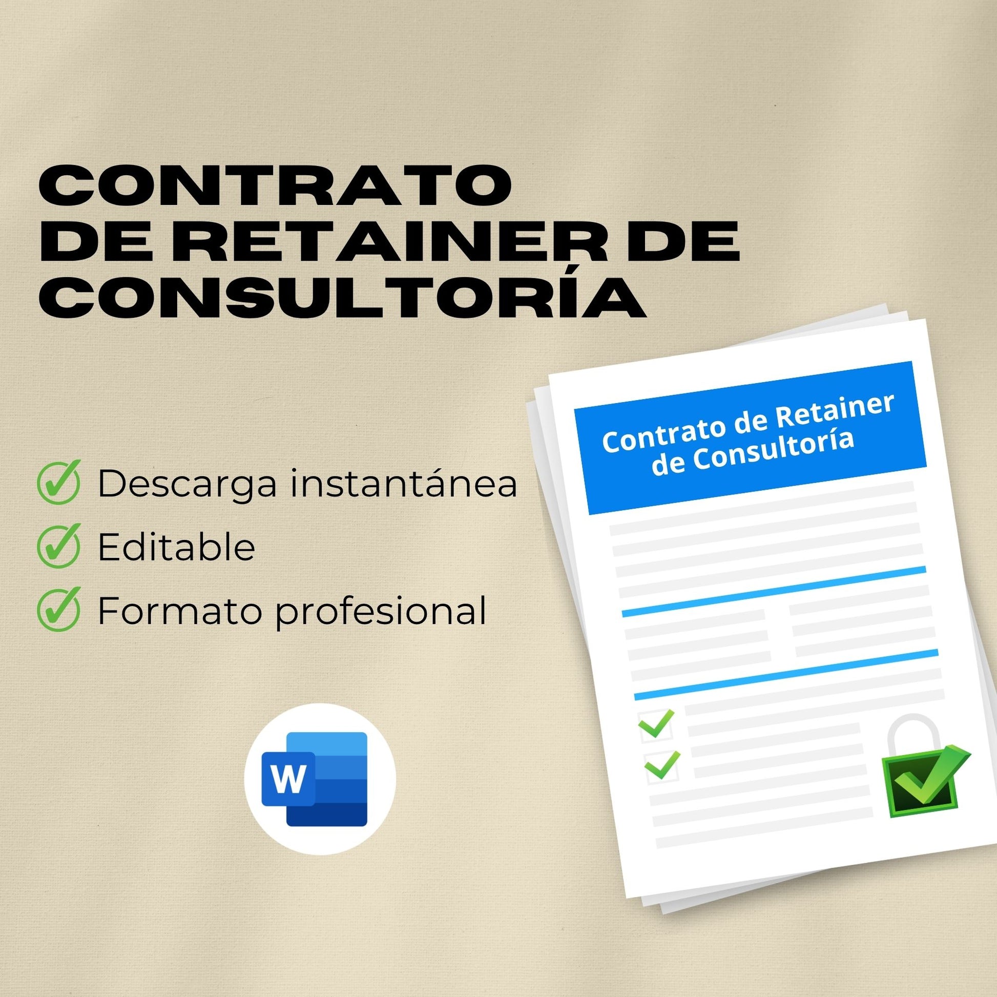 Contrato de Retainer de Consultoría – Plantilla Editable en Word