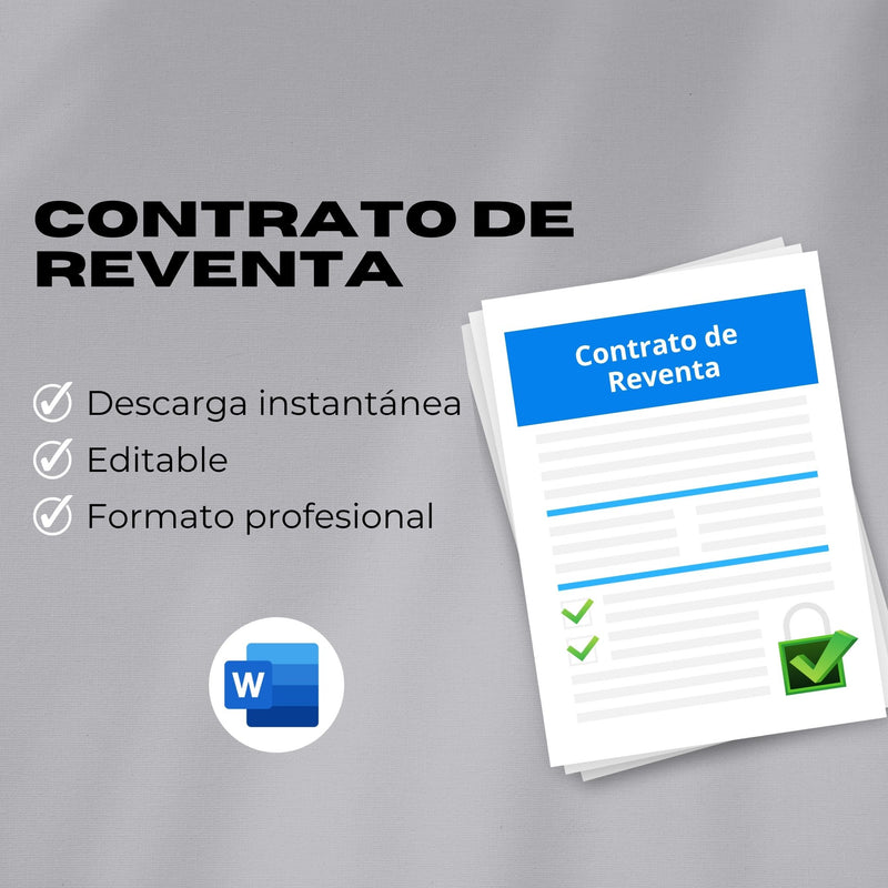 Contrato de Reventa – Plantilla Editable en Word