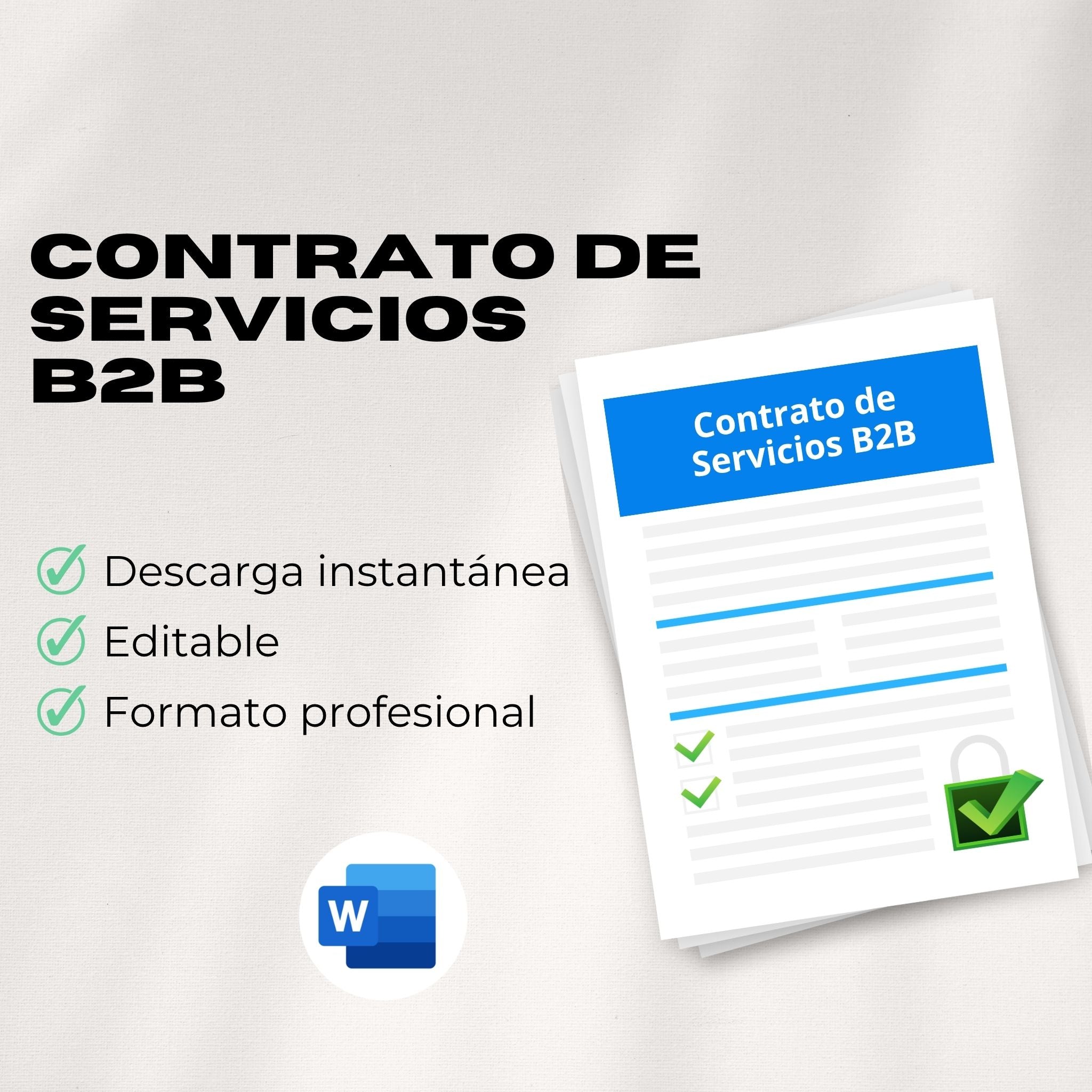 Contrato de Servicios B2B – Plantilla Editable en Word