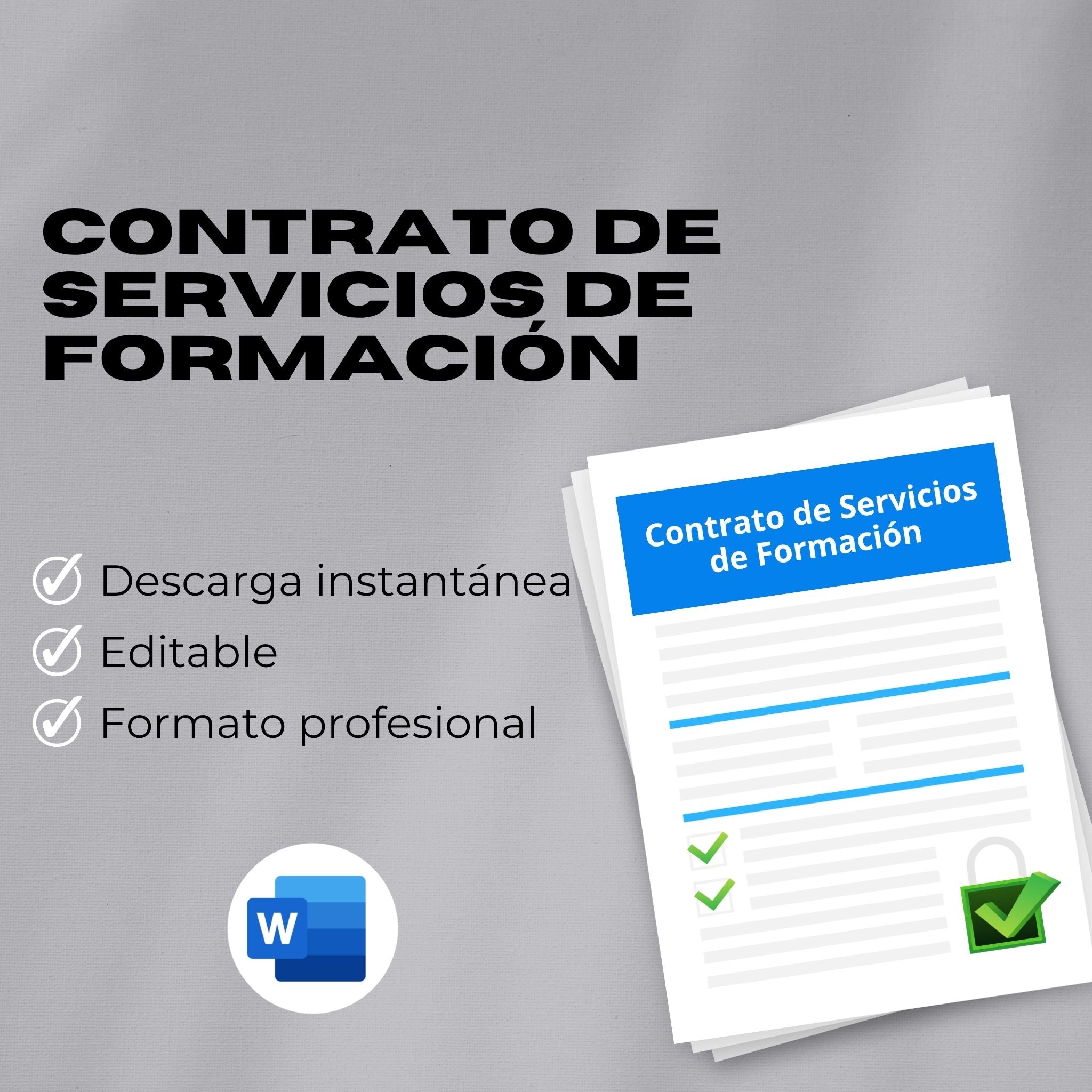 Contrato de Servicios de Formación – Plantilla Editable en Word