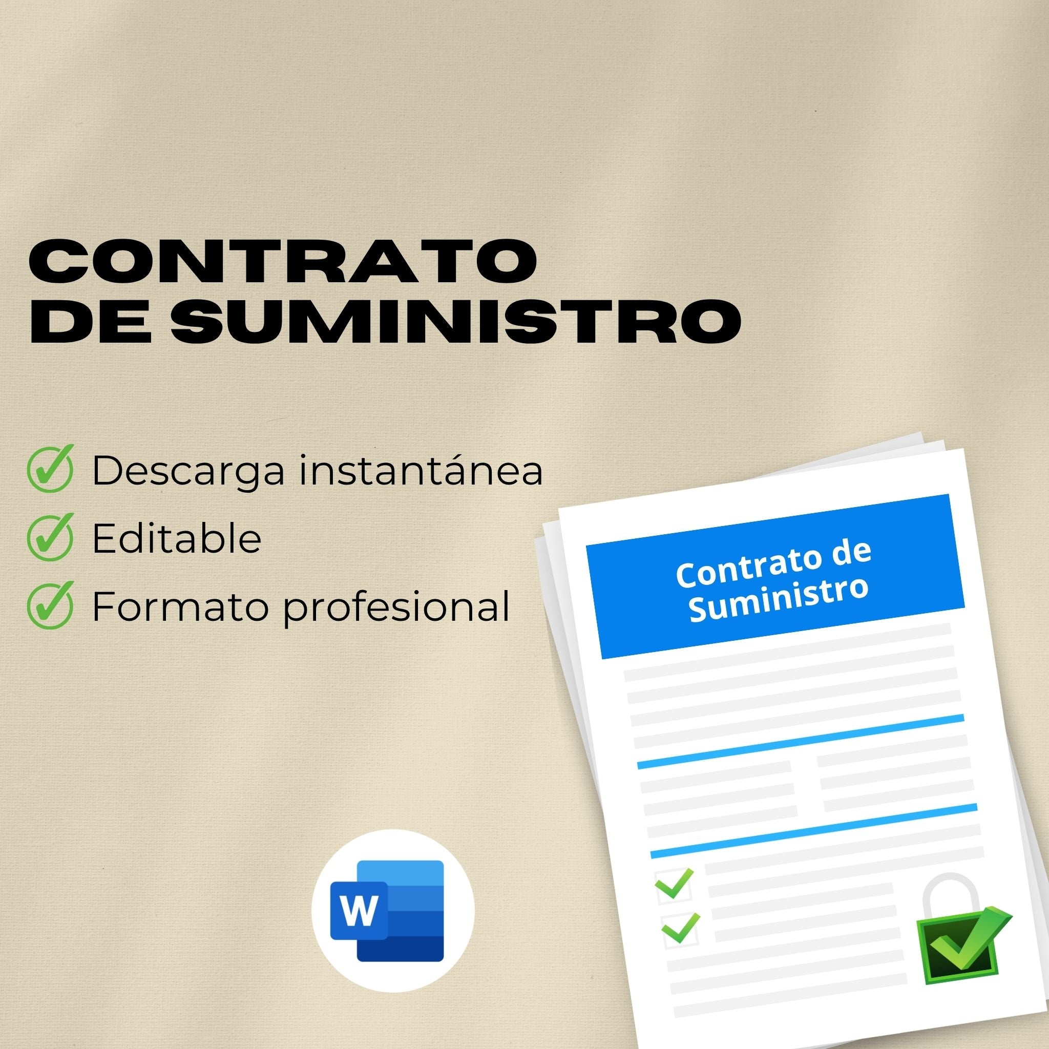 Contrato de Suministro – Plantilla Editable en Word