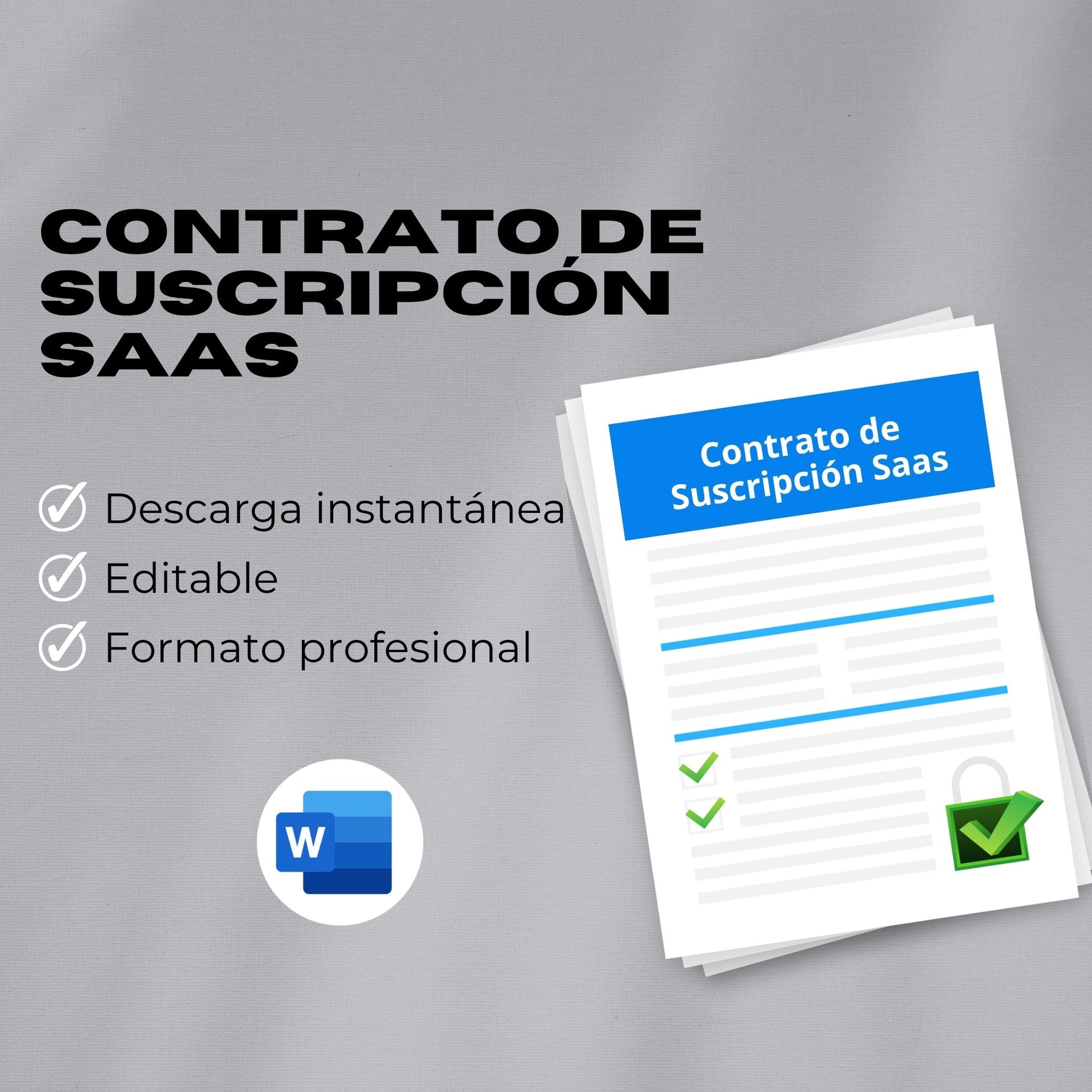 Contrato de Suscripción SaaS – Plantilla Editable en Word