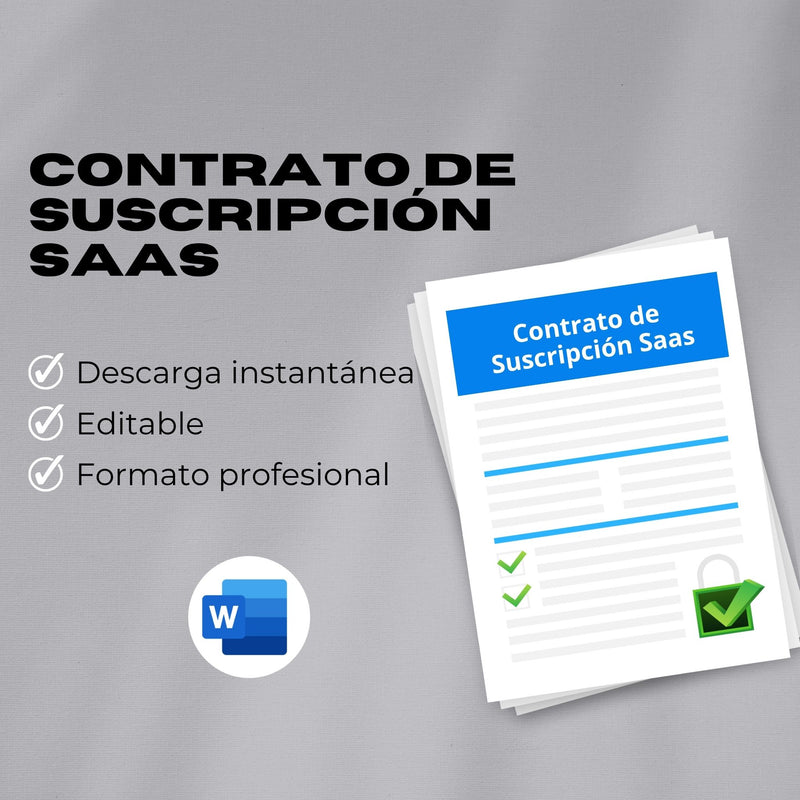 Contrato de Suscripción SaaS – Plantilla Editable en Word