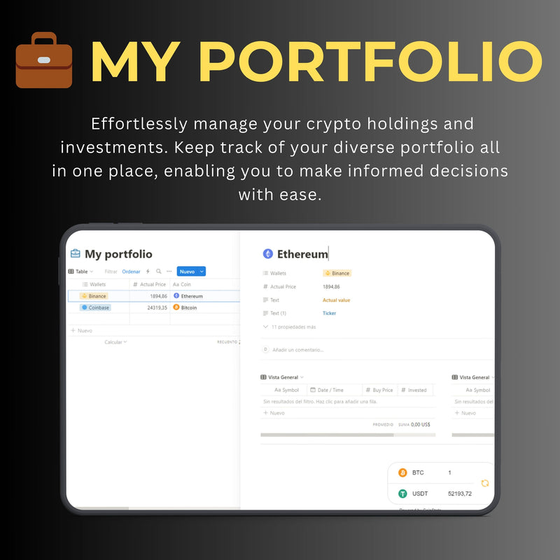 Crypto Trading Notion Template — Portfolio & Trade Tracker
