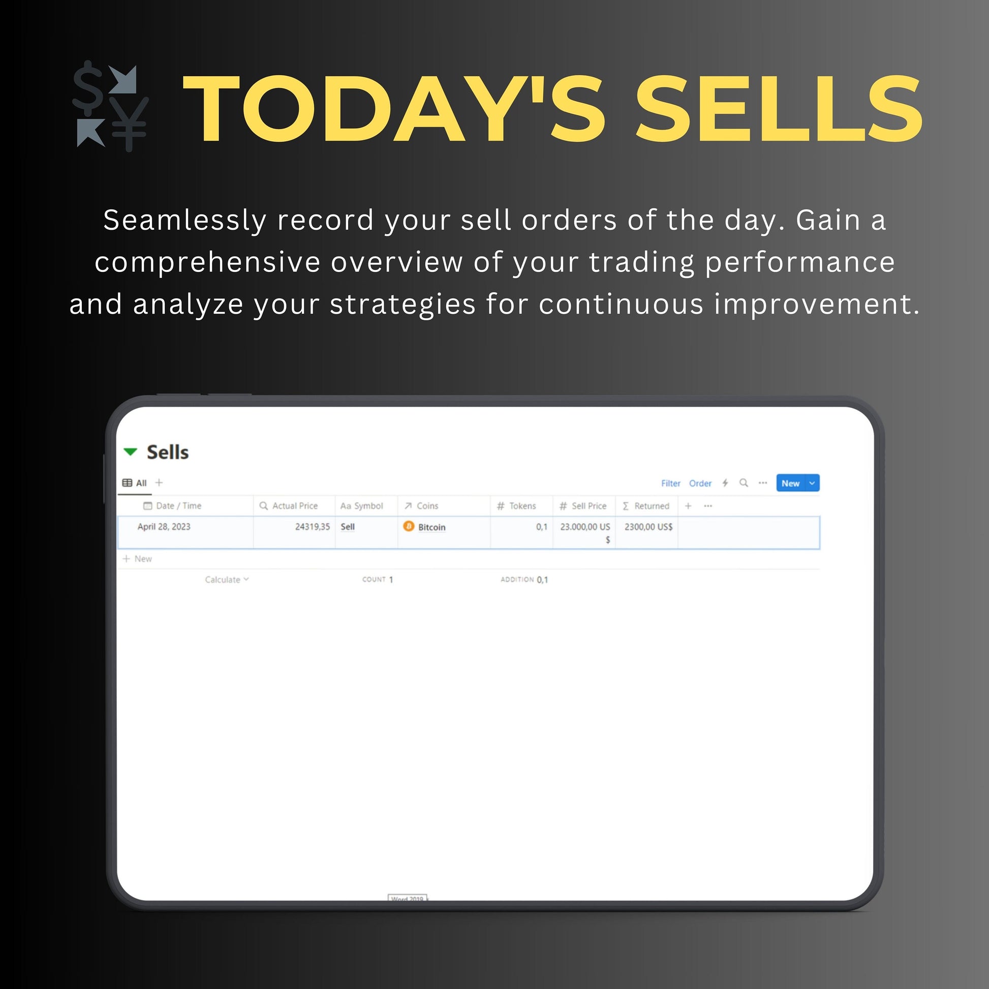 Crypto Trading Notion Template — Portfolio & Trade Tracker
