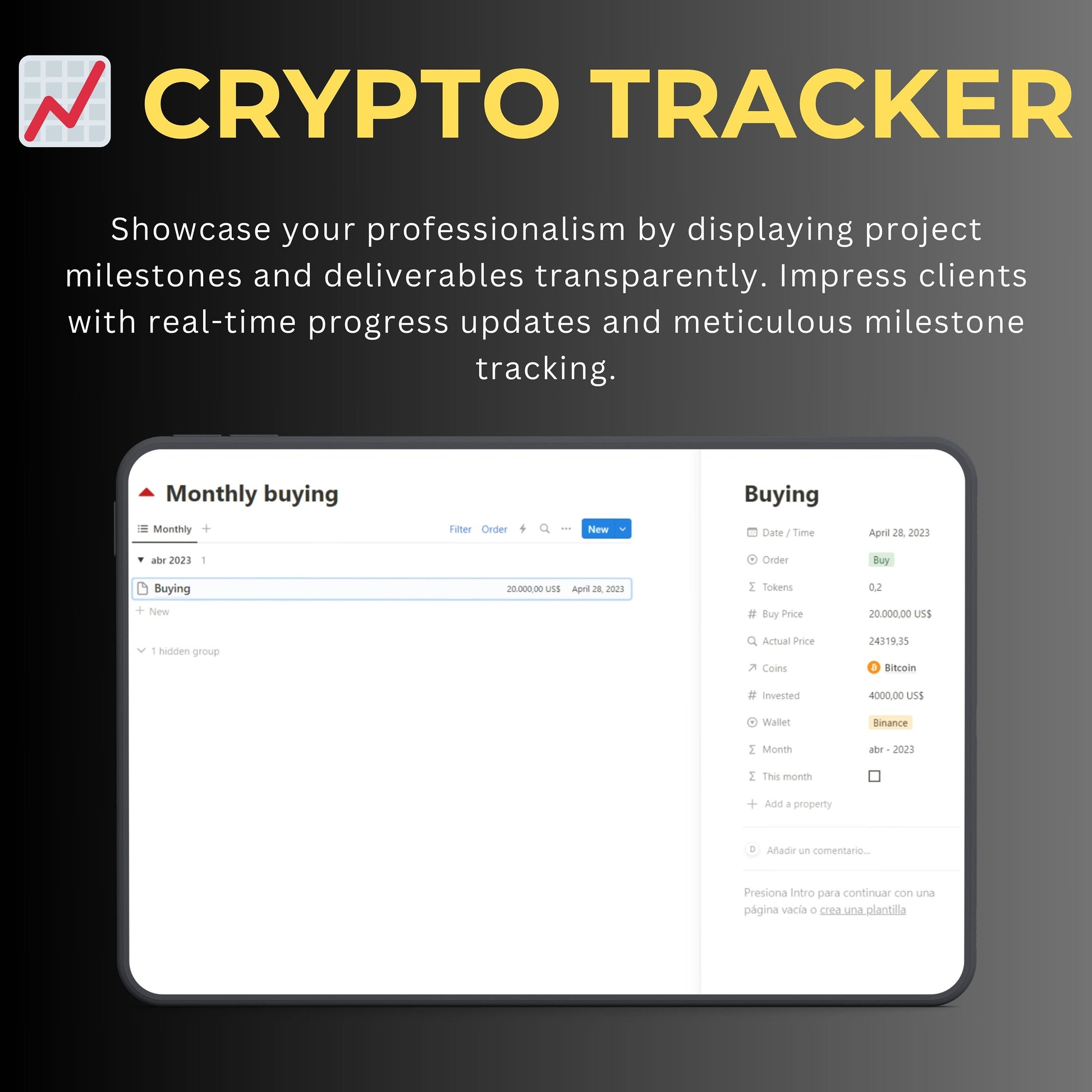 Crypto Trading Notion Template — Portfolio & Trade Tracker