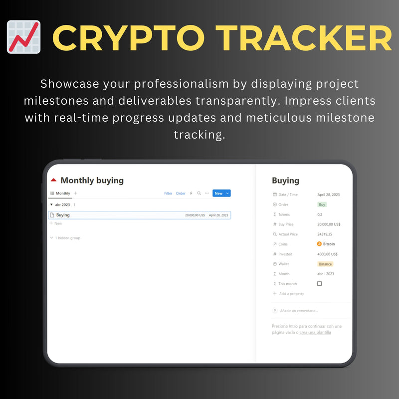 Crypto Trading Notion Template — Portfolio & Trade Tracker