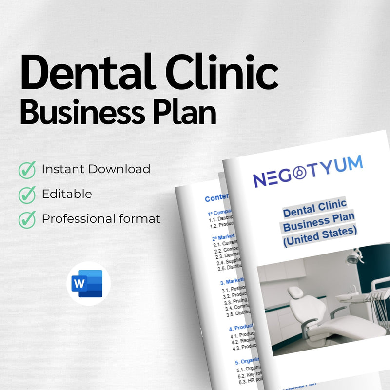 Dental Clinic Business Plan Template – Editable Word & Excel