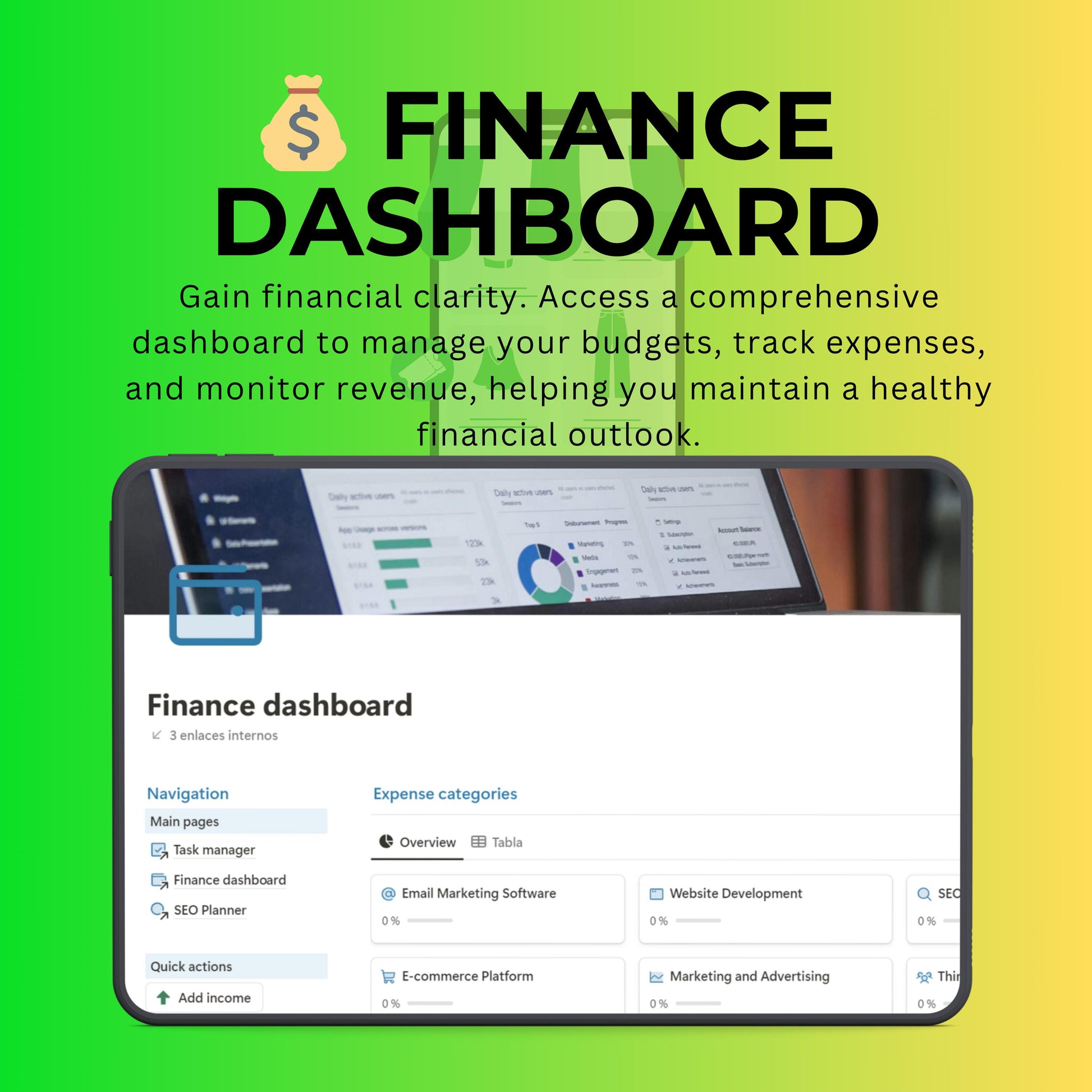 Dropshipping Notion Template | E-commerce Planner & SEO Tracker