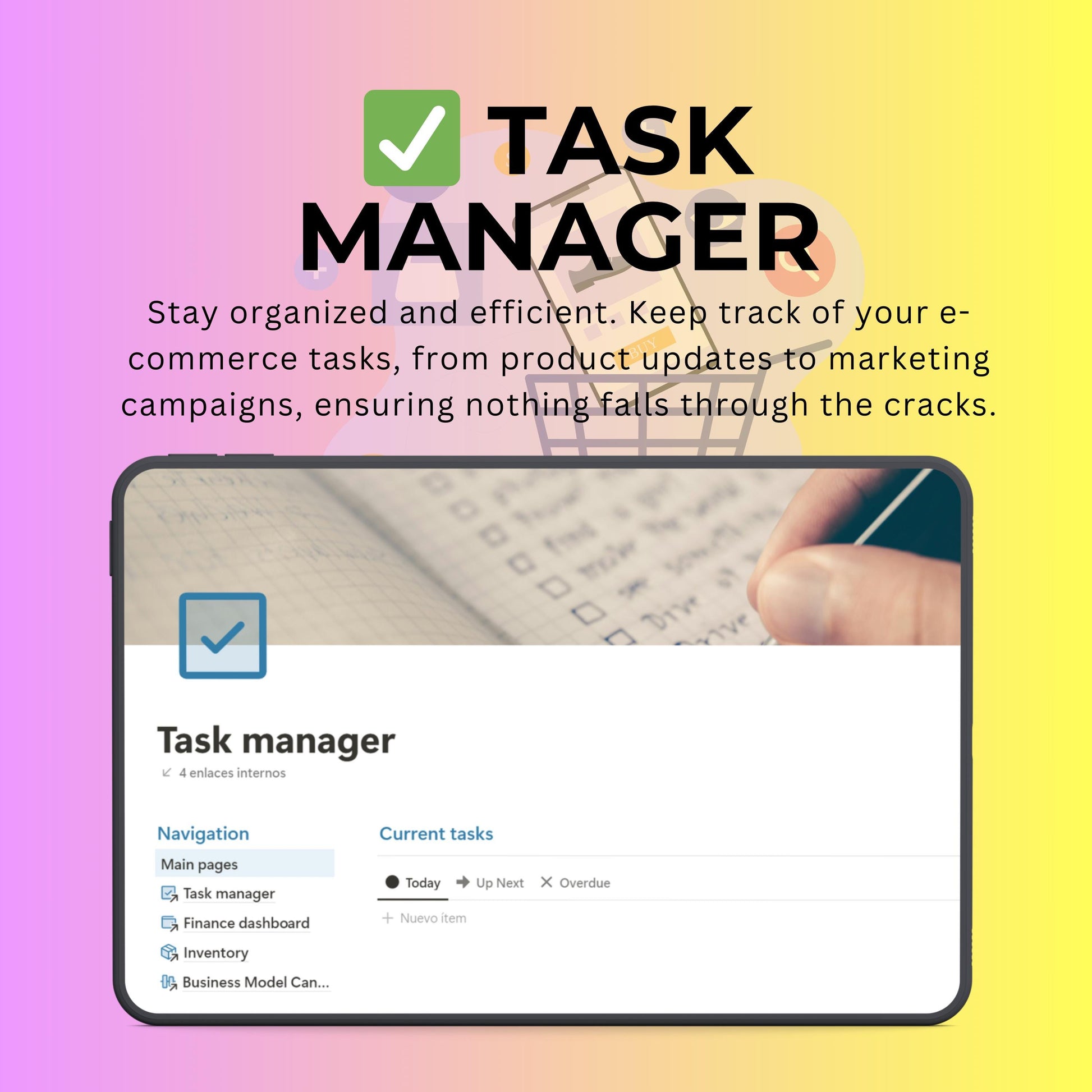 Ecommerce Management Notion Template | Inventory & Orders