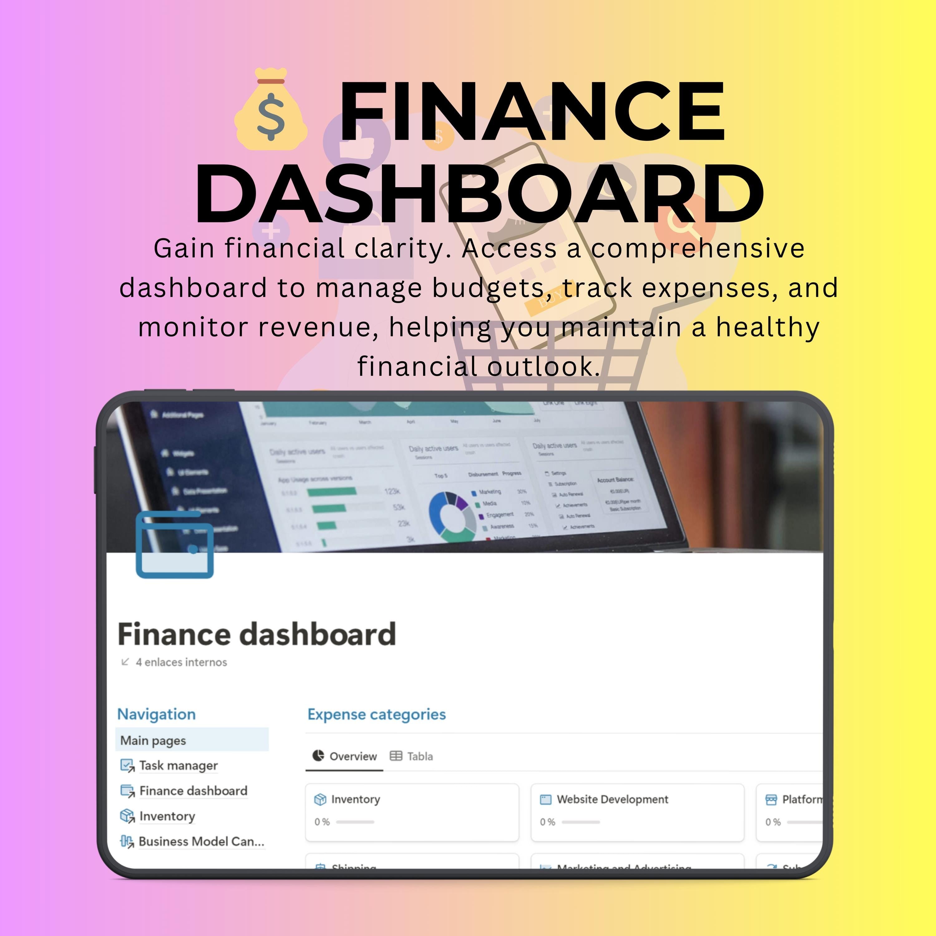 Ecommerce Management Notion Template | Inventory & Orders