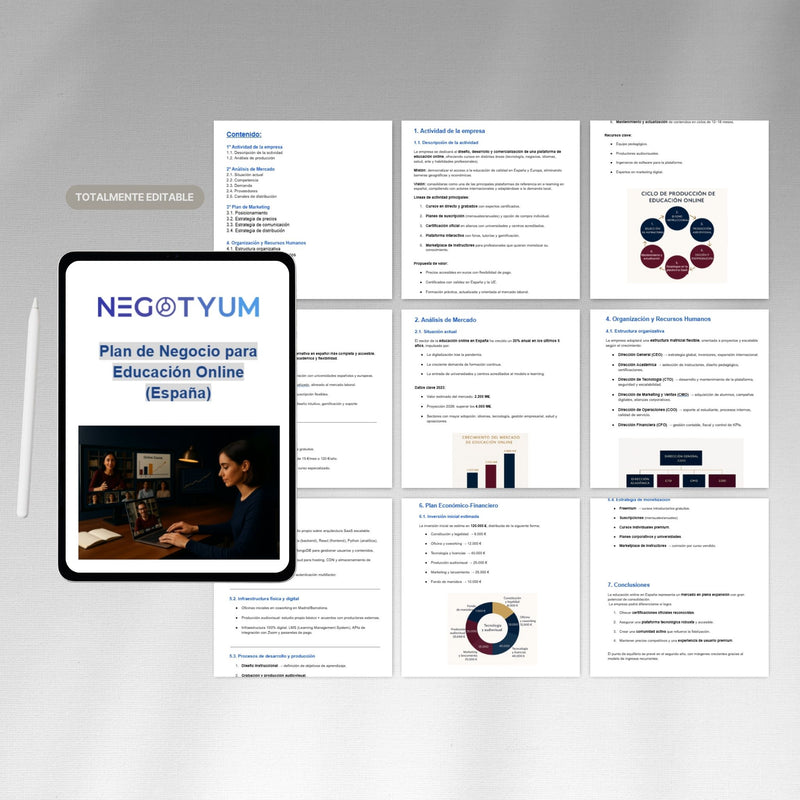 Educación Online - Plan de negocio