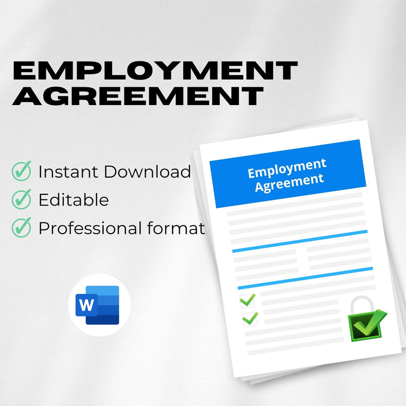 Employment Agreement Template – Editable Word & Excel