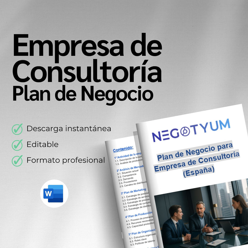 Empresa de Consultoría - Plan de Negocio