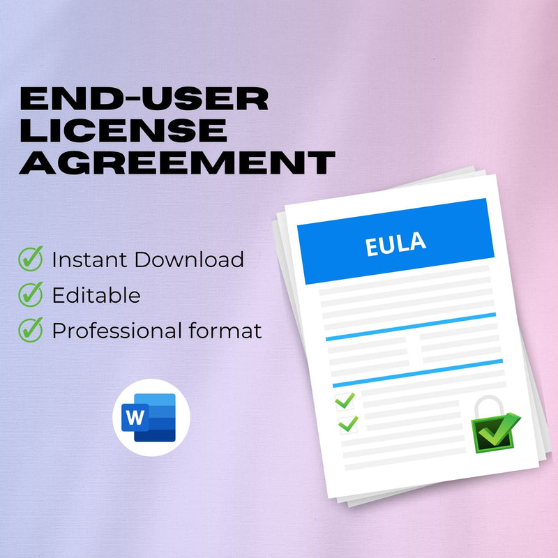 End-User License Agreement – Editable Word Contract