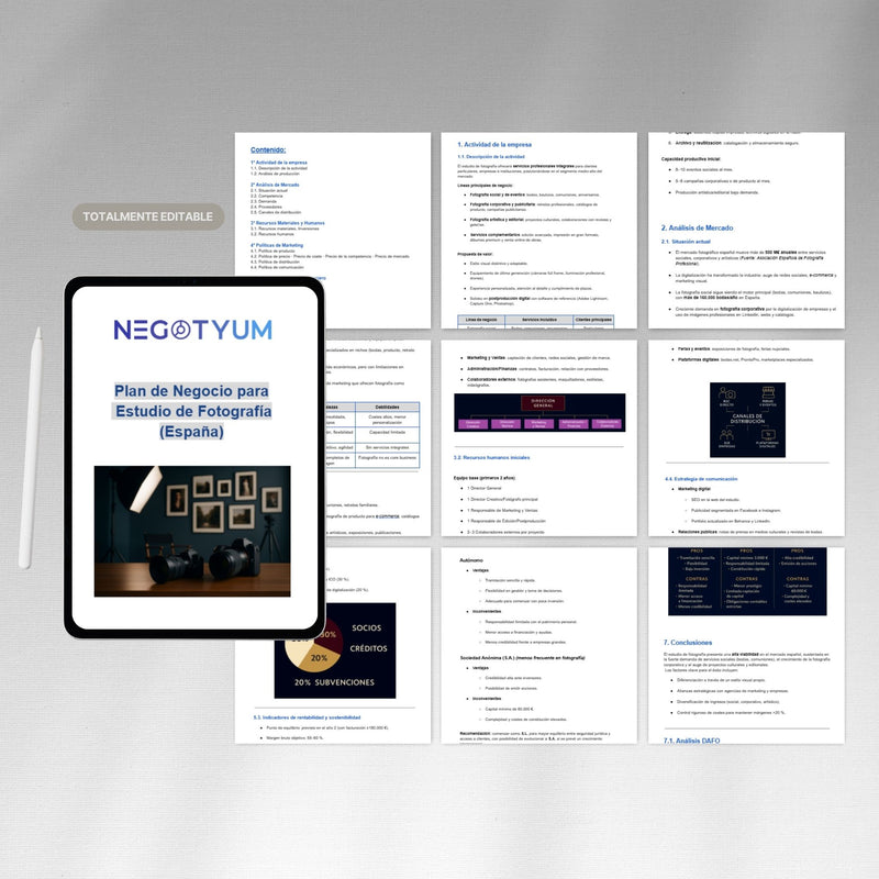 Estudio de Fotografía - Plan de Negocio