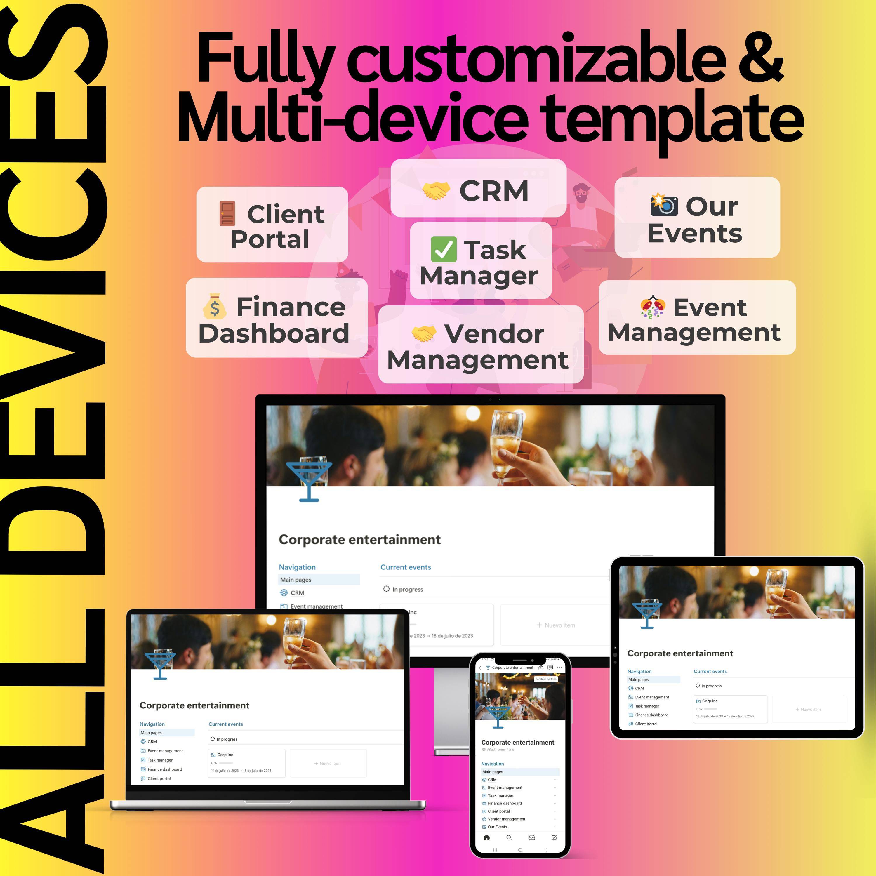 Event Planning Notion Template | Corporate & Wedding Planner