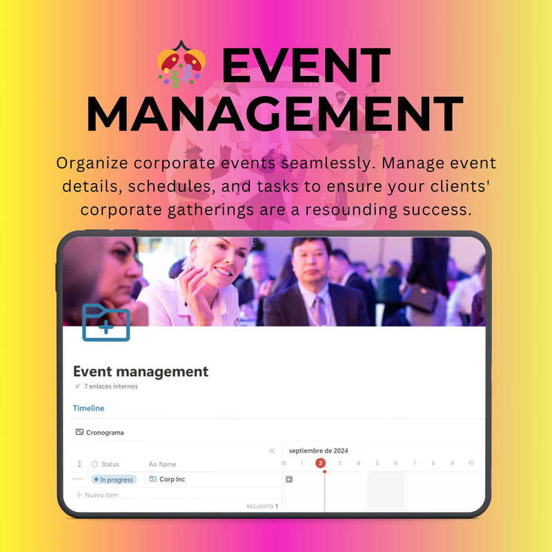 Event Planning Notion Template | Corporate & Wedding Planner
