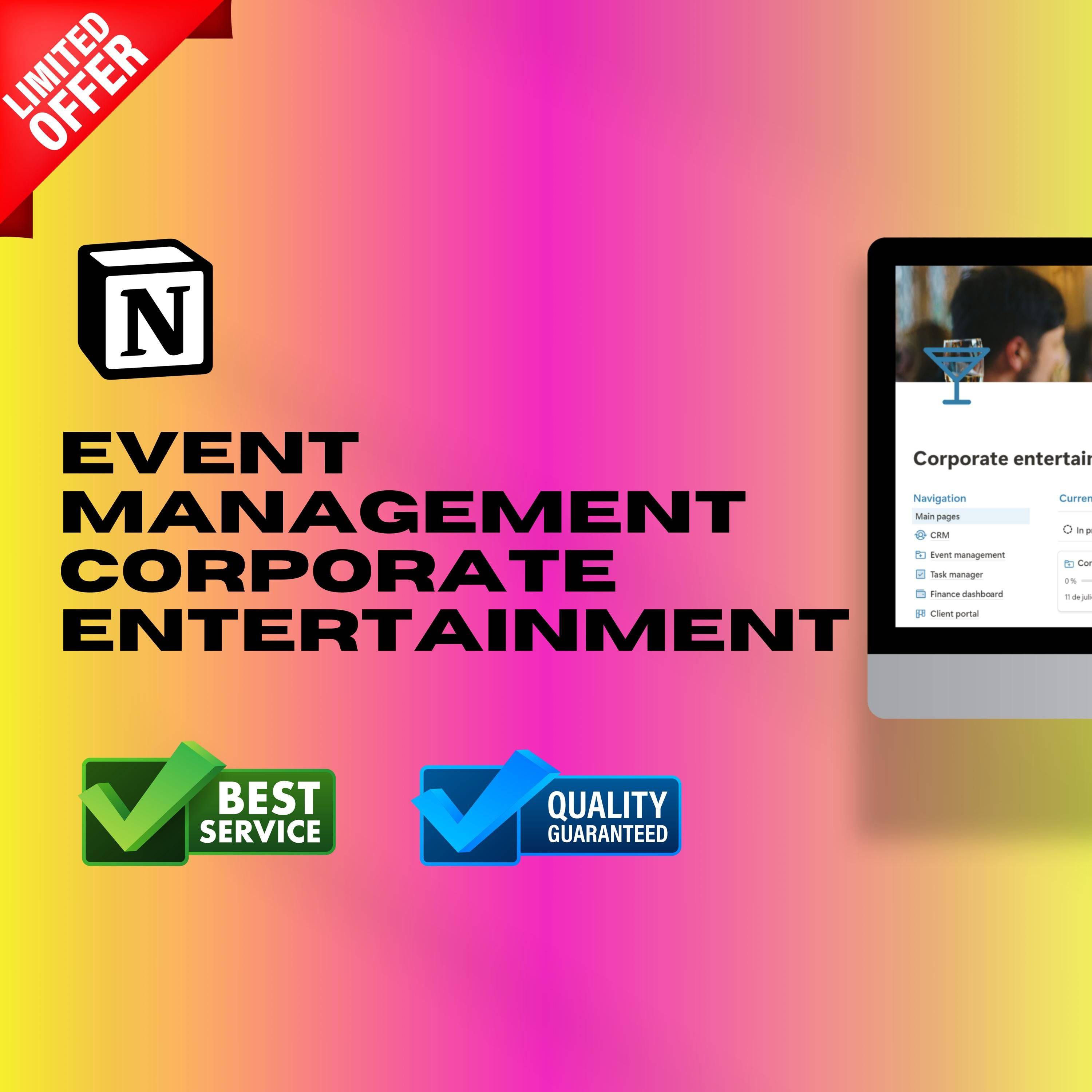 Event Planning Notion Template | Corporate & Wedding Planner