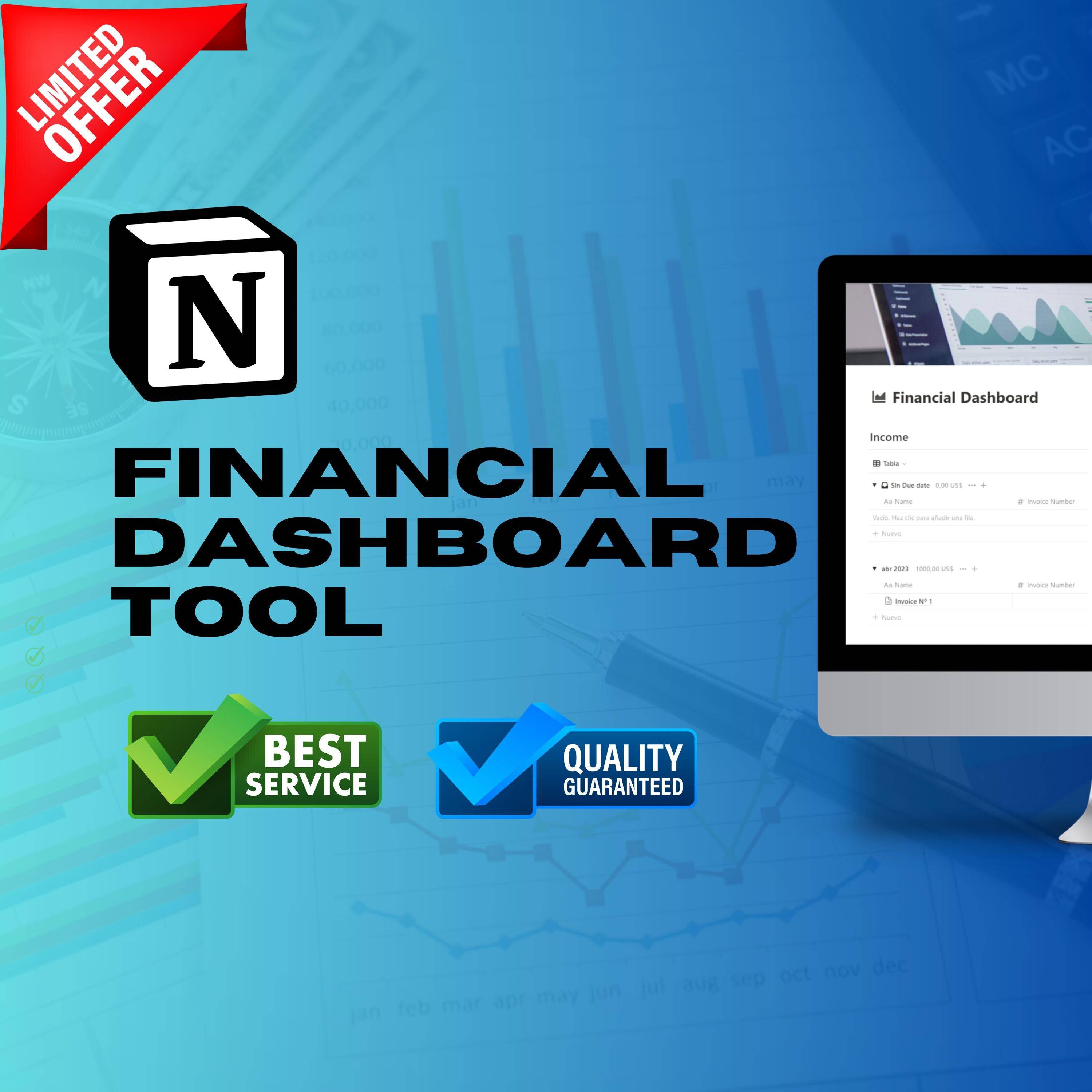 Finance Dashboard Notion Template | Budget, Expenses & Reports