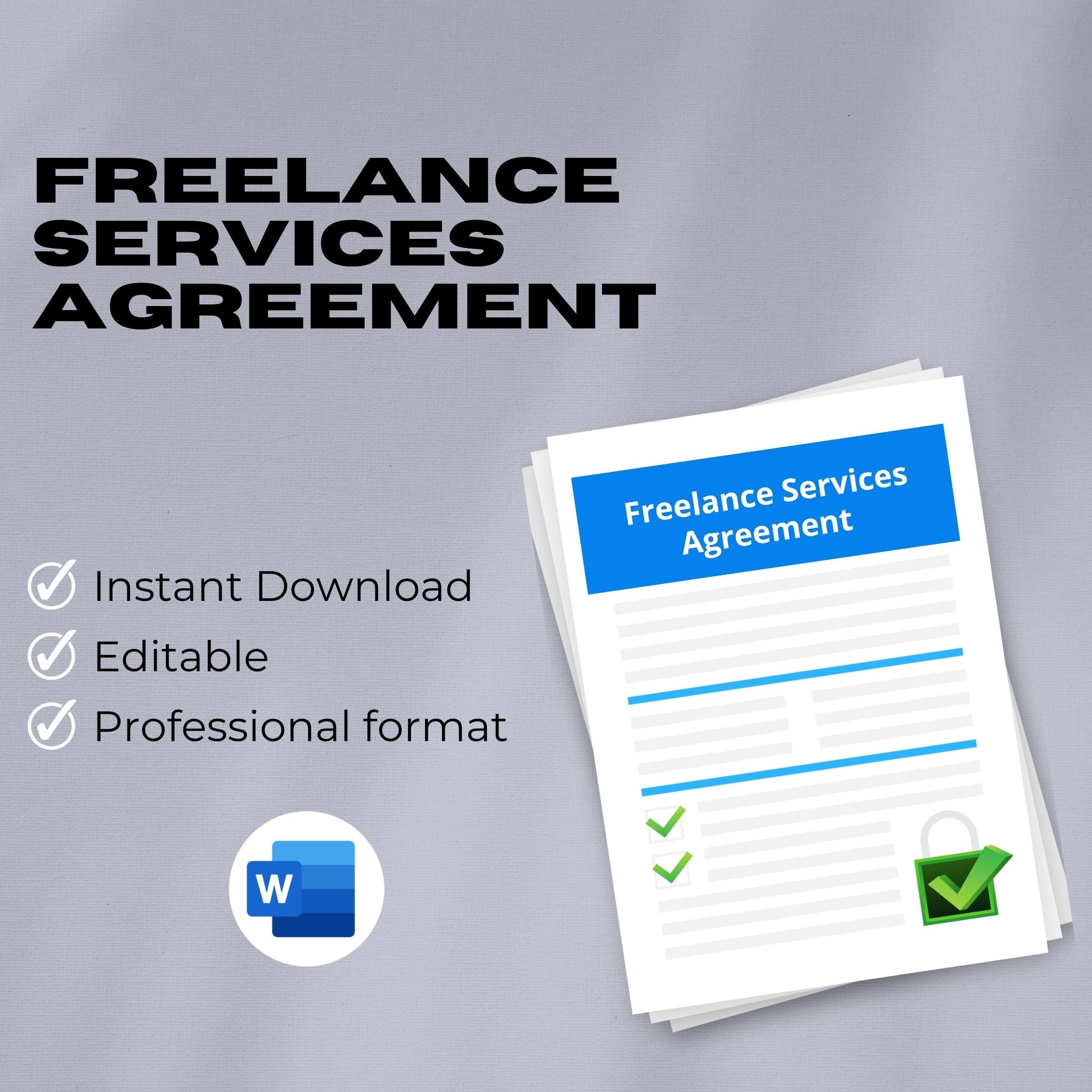 Freelance Services Agreement Template – Editable Word Contract
