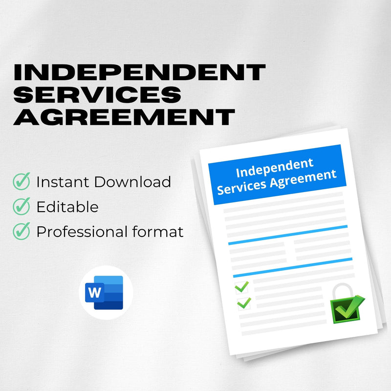 Independent Contractor Agreement Template – Editable Word Contract