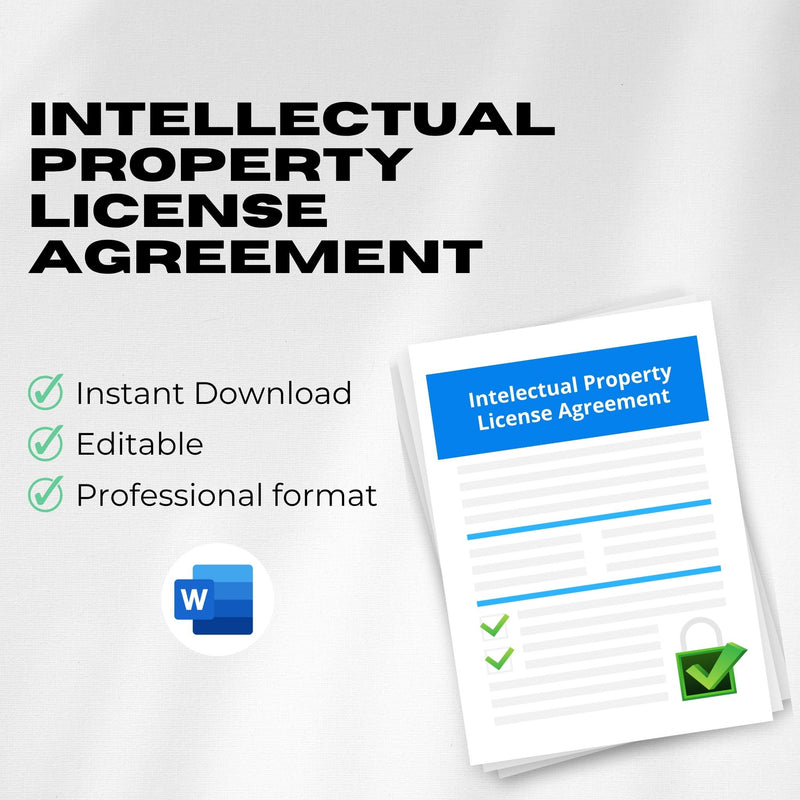 Intellectual Property Licence Agreement (Software/Content/Trademark) Template – Editable Word Contract