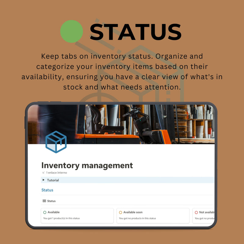 Inventory Management Notion Template | Stock & Product Tracker