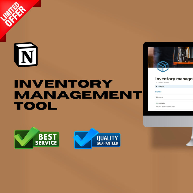Inventory Management Notion Template | Stock & Product Tracker