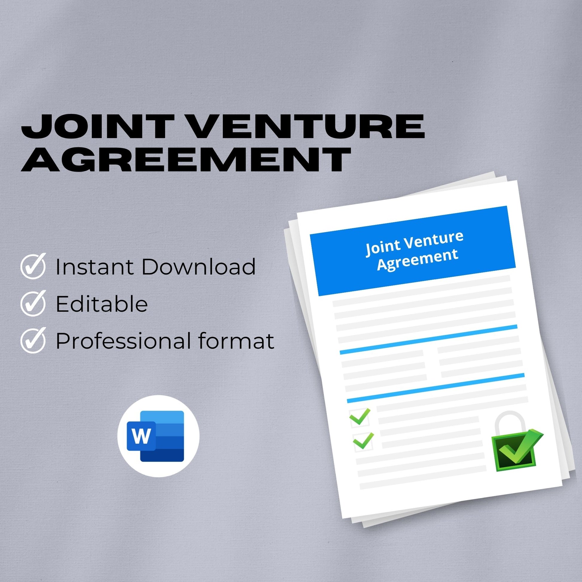 Joint Venture Agreement (Project-Based) Template – Editable Word Contract