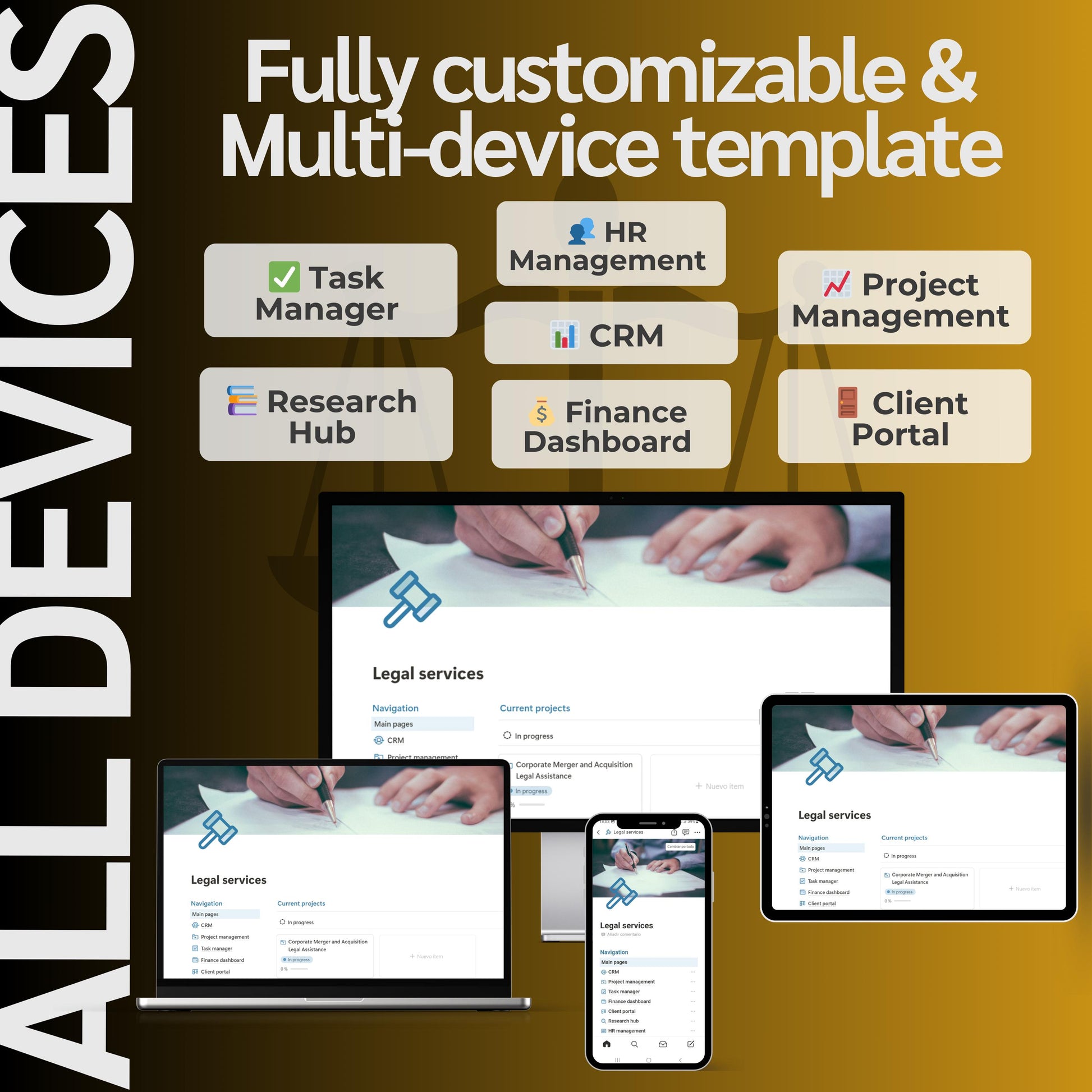 Law Firm Notion Template | CRM, Cases & Billing