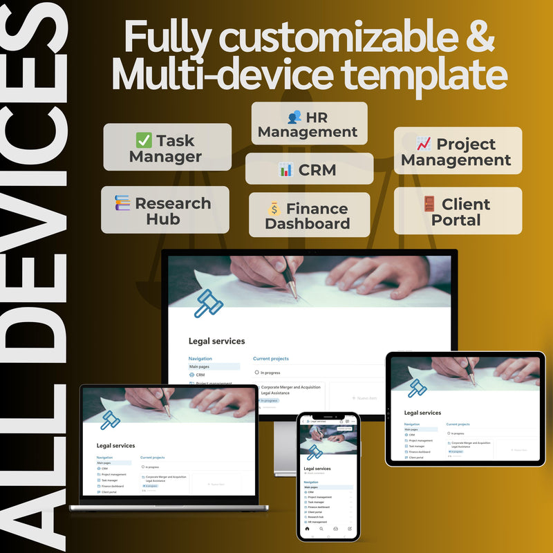Law Firm Notion Template | CRM, Cases & Billing