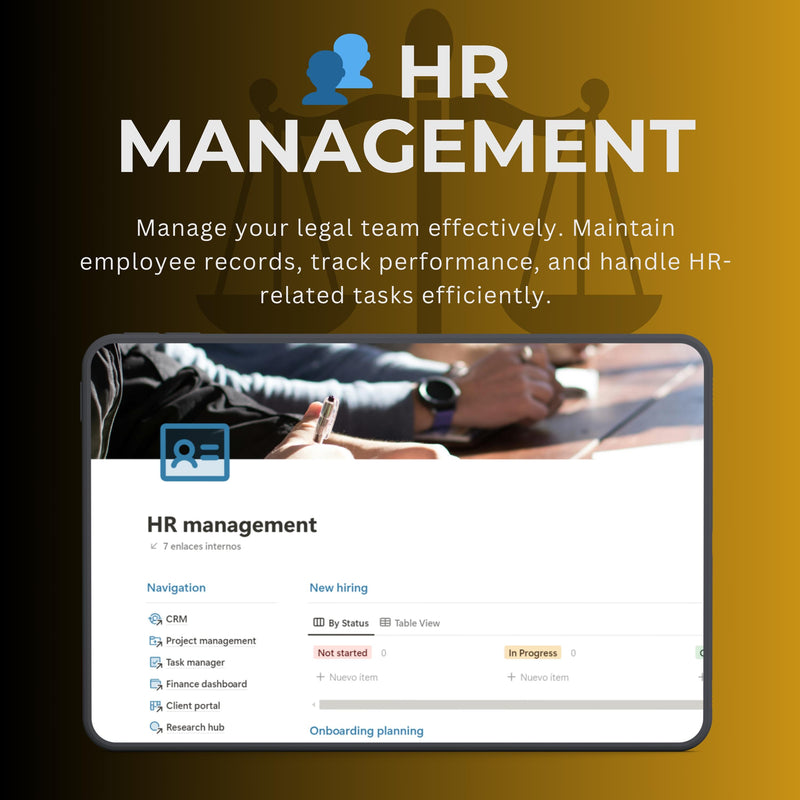 Law Firm Notion Template | CRM, Cases & Billing