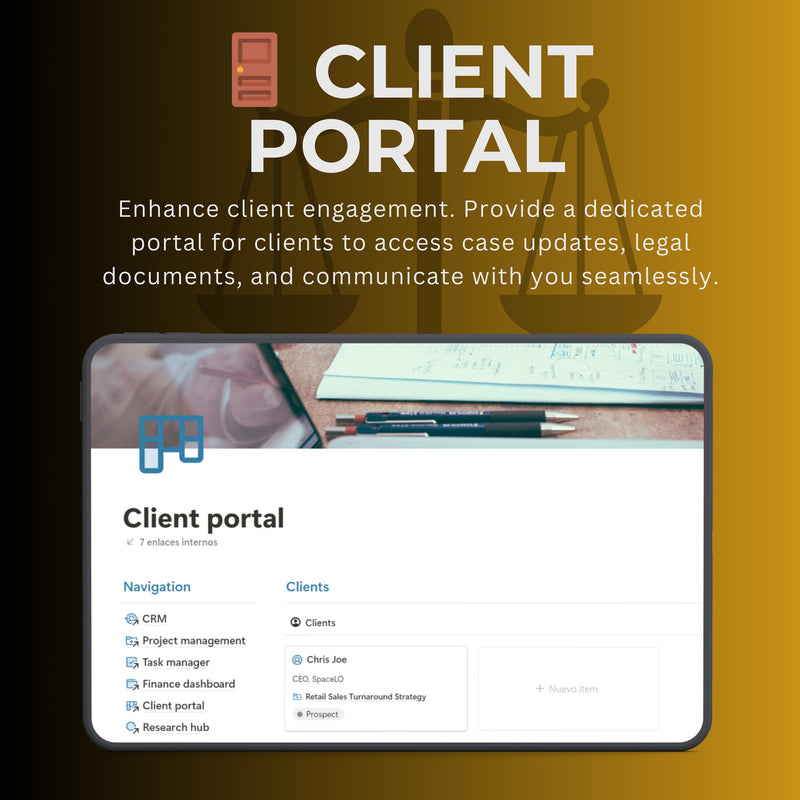 Law Firm Notion Template | CRM, Cases & Billing