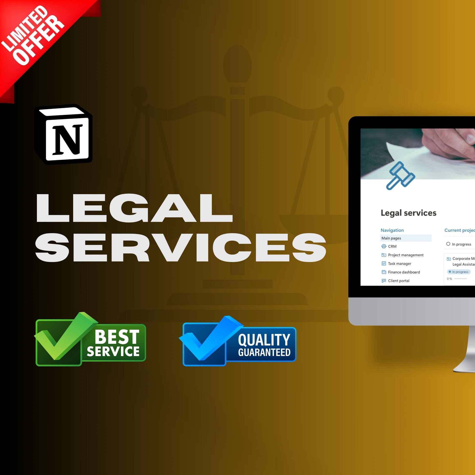 Law Firm Notion Template | CRM, Cases & Billing