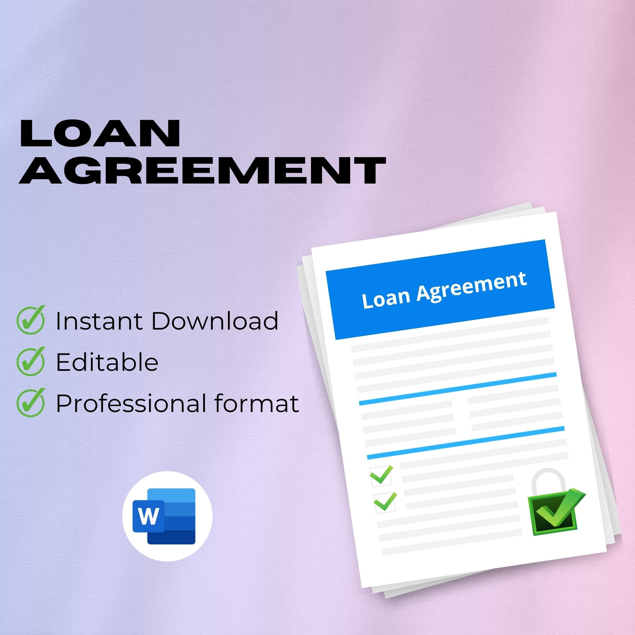 Loan Agreement (Intercompany/Director) Template – Editable Word Contract