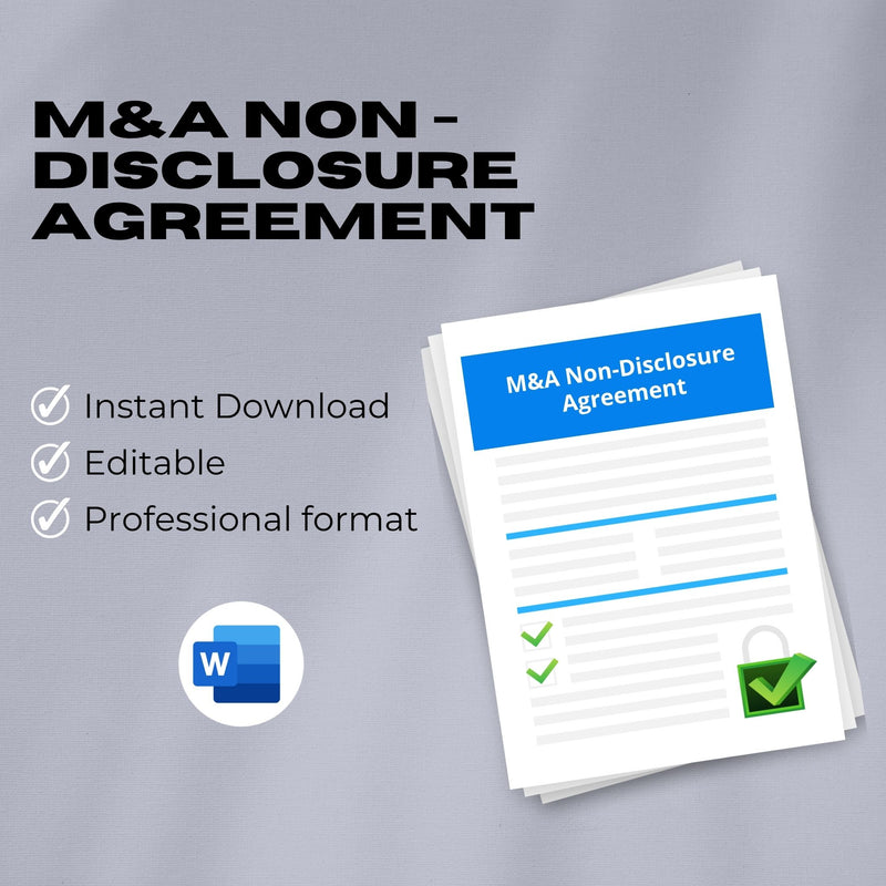 M&A NDA (Buyer-Friendly) Template – Editable Word Contract