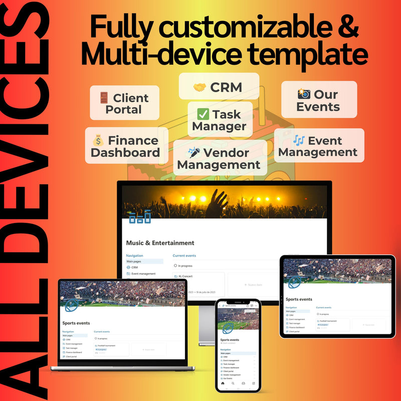 Music & Entertainment Notion Template | CRM & Projects