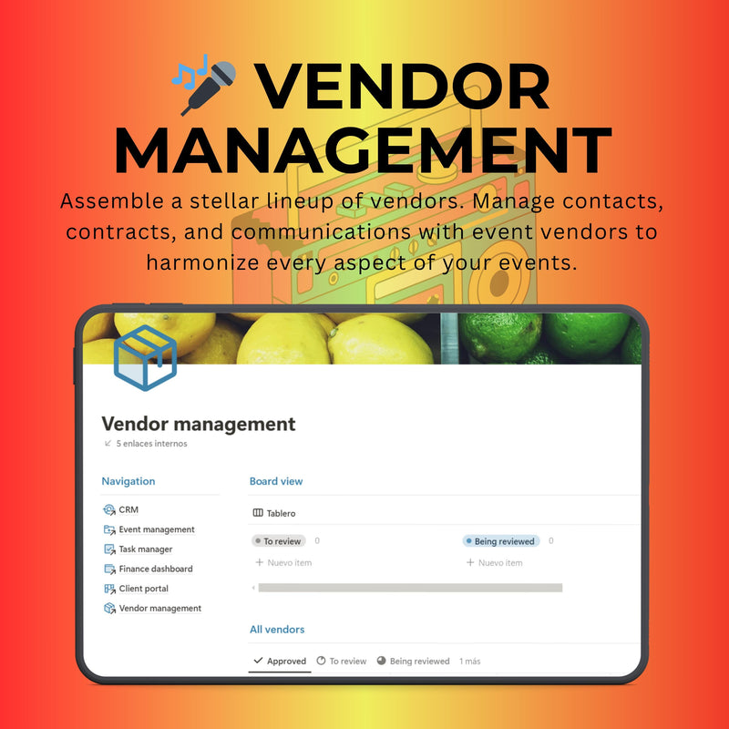 Music & Entertainment Notion Template | CRM & Projects