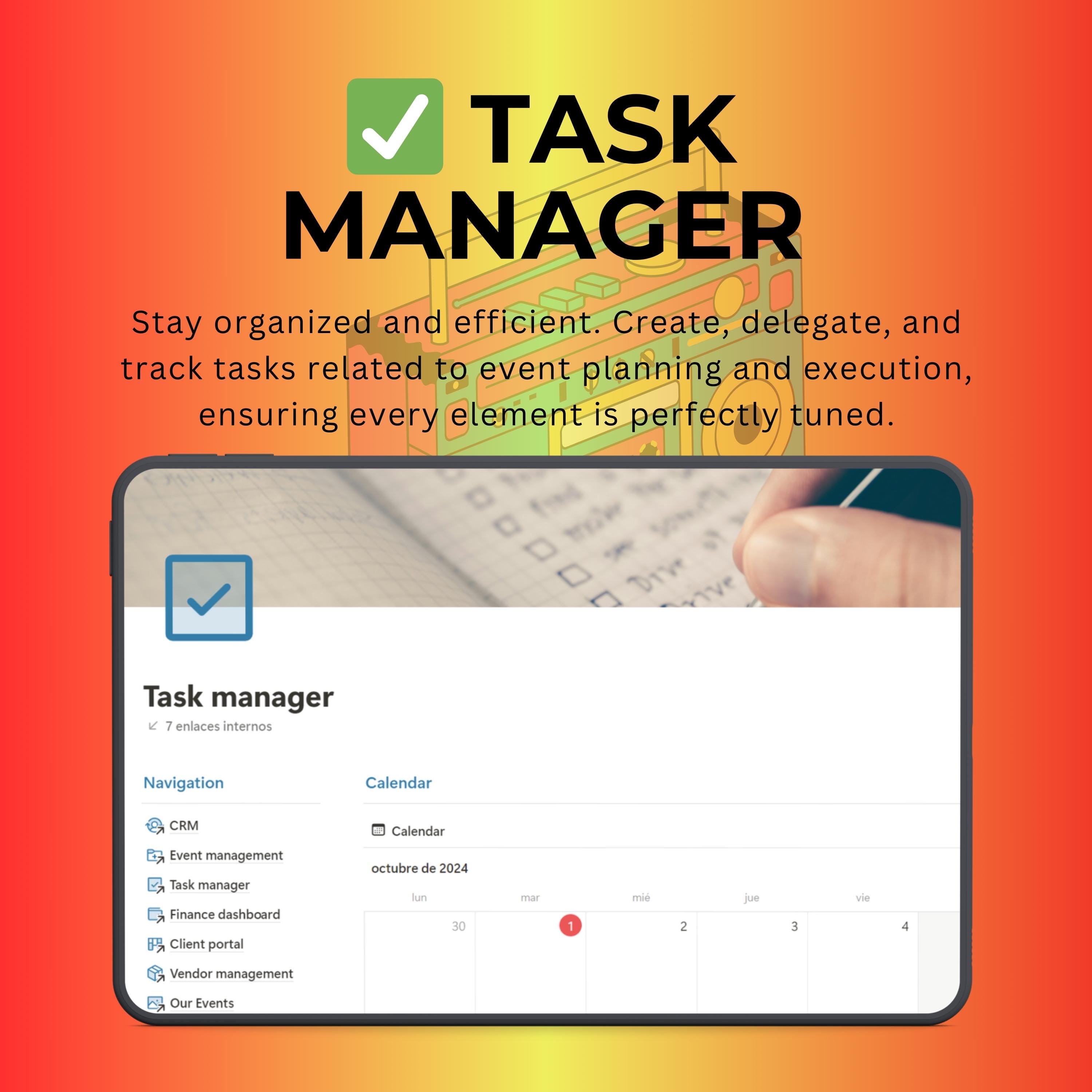 Music & Entertainment Notion Template | CRM & Projects