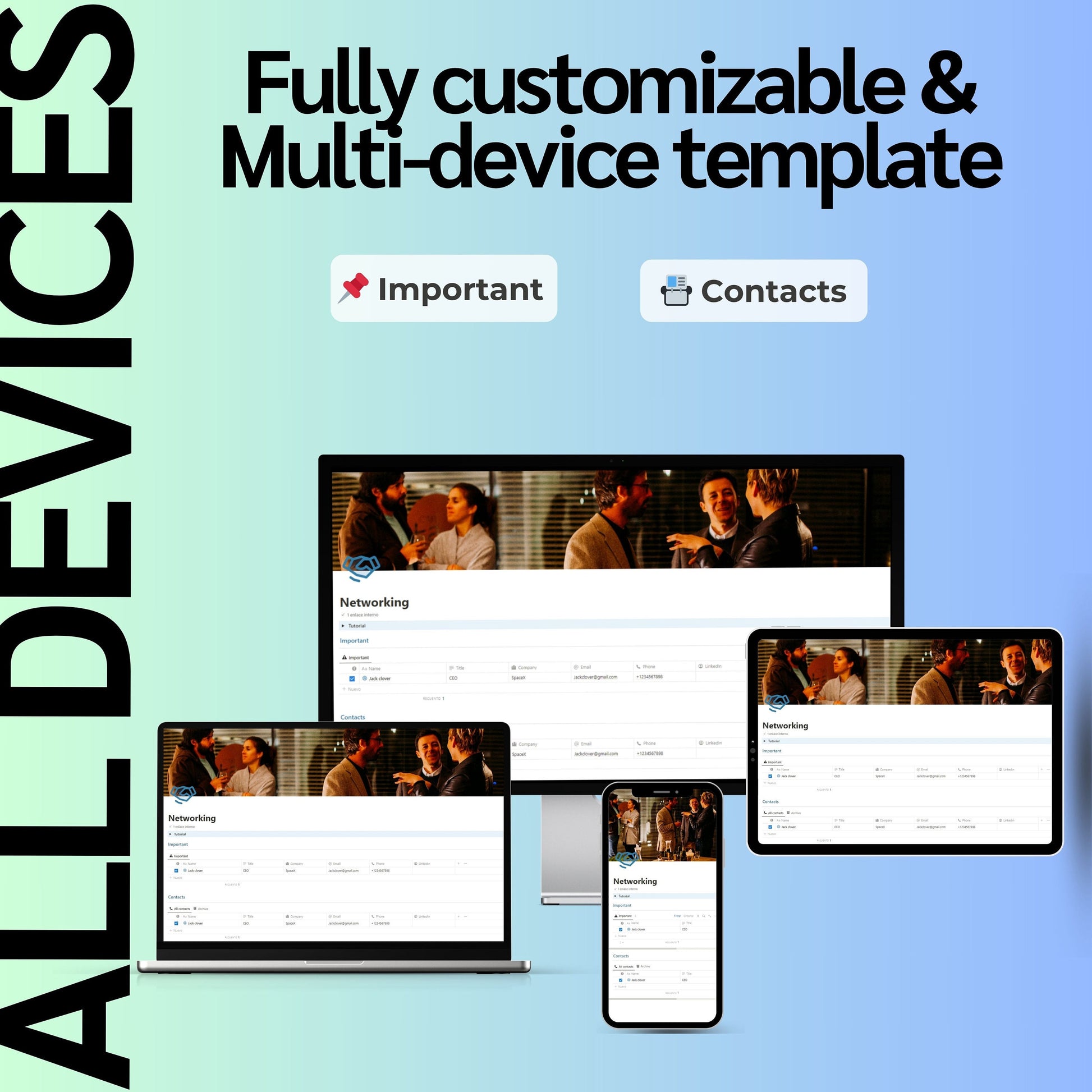 Networking Notion Template | Contacts CRM | Follow-Ups & Meetings
