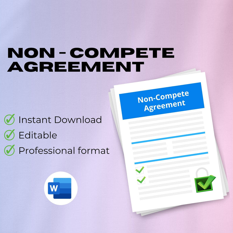 Non-Compete & Non-Solicit Agreement (EU-Aware) Template – Editable Word Contract