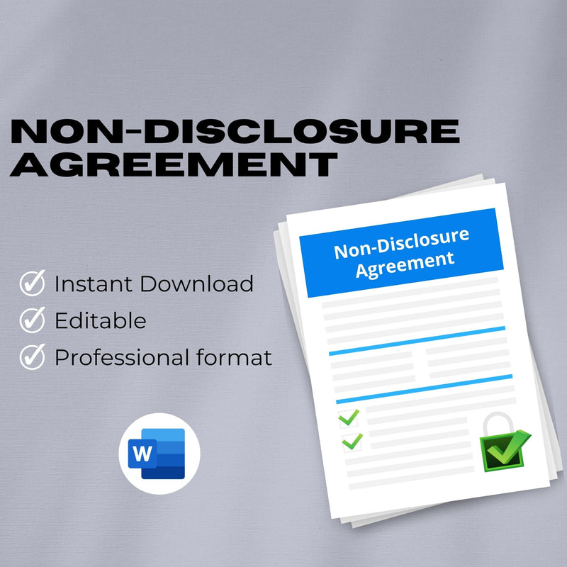 Non-Disclosure Agreement Template – Editable Word & Excel