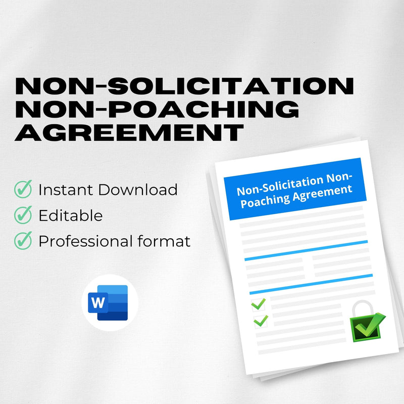 Non-Solicitation Non-Poaching Agreement Template – Editable Word & Excel