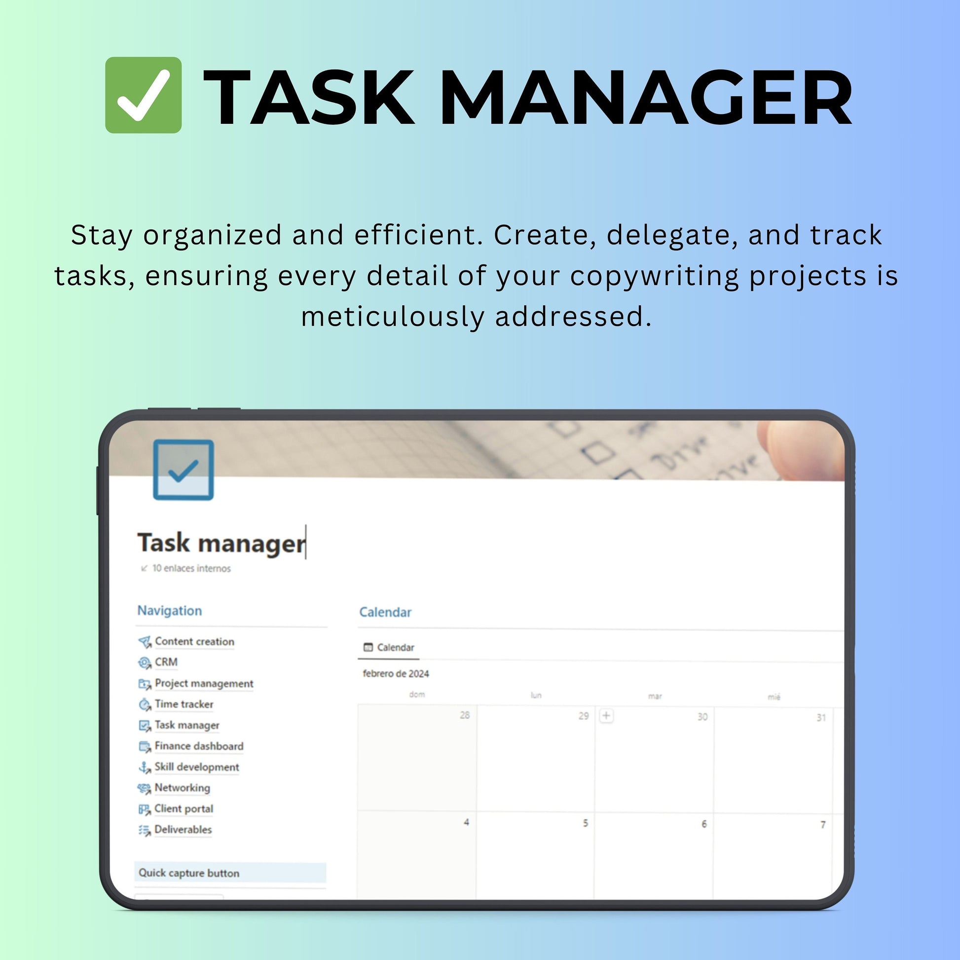 Notion Template for Copywritters