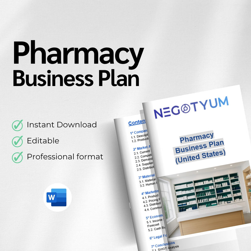 Pharmacy Business Plan Template – Editable Word & Excel