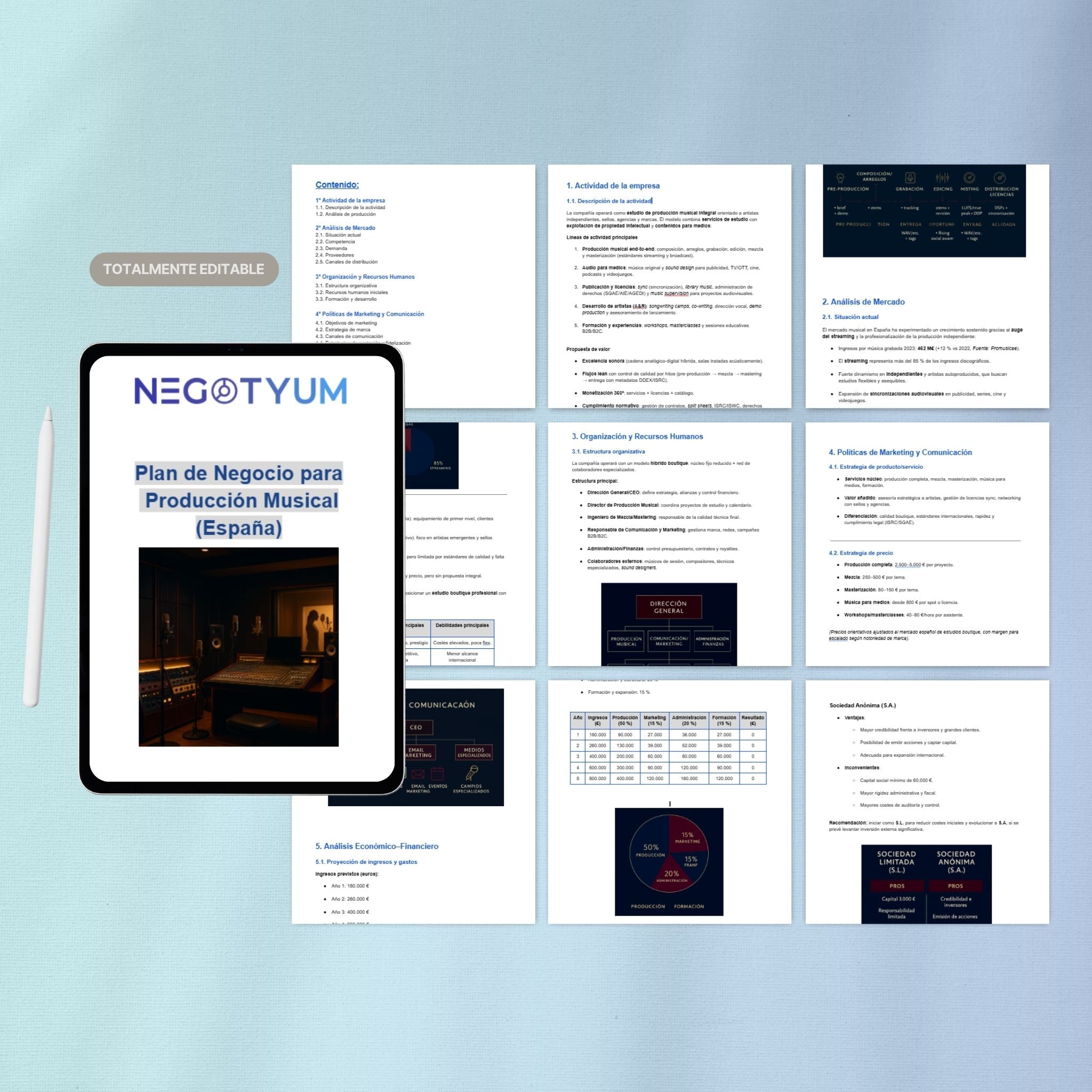 Producción Musical - Plan de Negocio